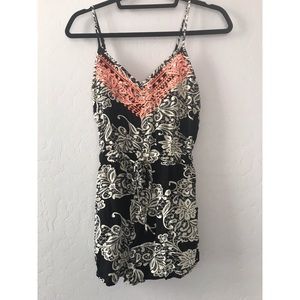 Black and white romper